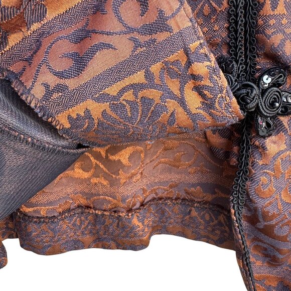 Kathryn Deene New York Vintage Brocade Ornate Sequin Frog Closure Blazer Jacket - Picture 5 of 9